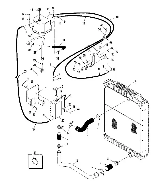 87407233 - Патрубок вод. охл. ДВС T9040/St.385,435